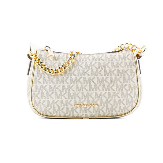 Michael Kors Gold Canvas Shoulder Bag