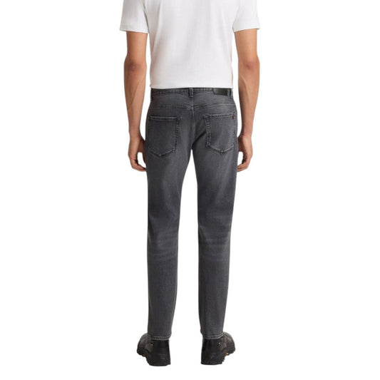 Hugo Boss Gray Cotton Relaxed Fit Jeans