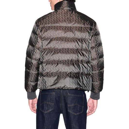 Armani Exchange Green Polyamide Coat