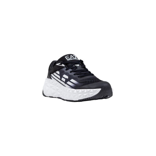 EA7 Emporio Armani Black And White Polyester Athletic Sneakers