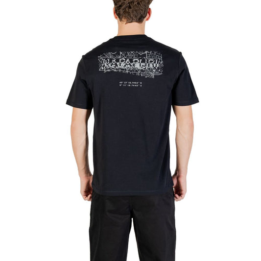 Napapijri Black Cotton T-Shirt
