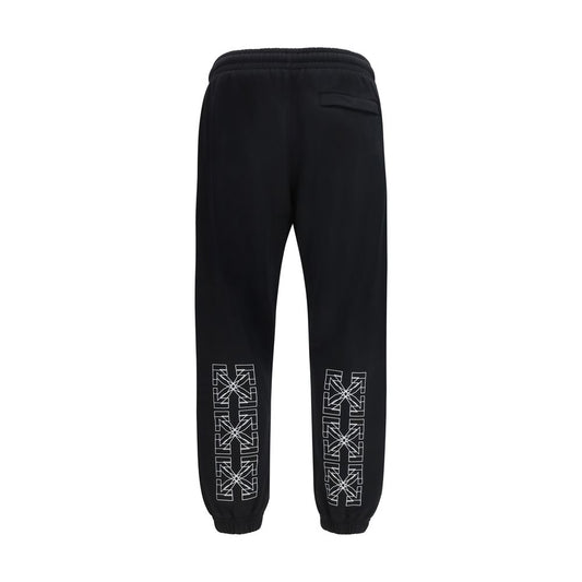 Off-White Black Cotton Joggers (Workout Pants)