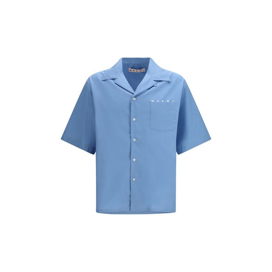 Marni Blue Cotton Shortsleeve Shirt