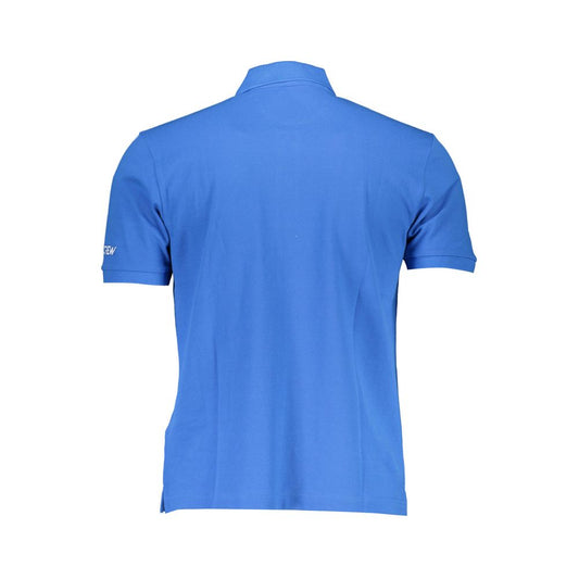 La Martina Blue Cotton Men Polo Shirt