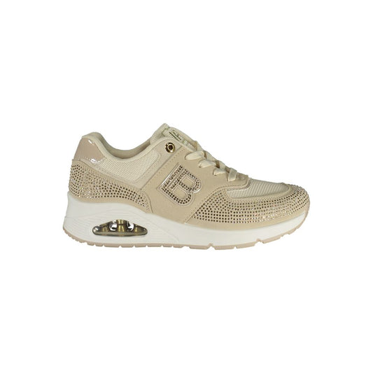 Laura Biagiotti Beige Polyester Athletic Sneakers