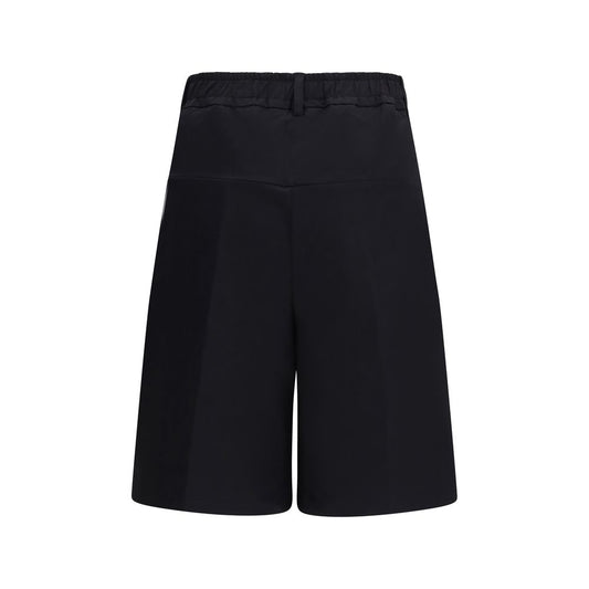 GCDS Black Cotton Bermuda Shorts