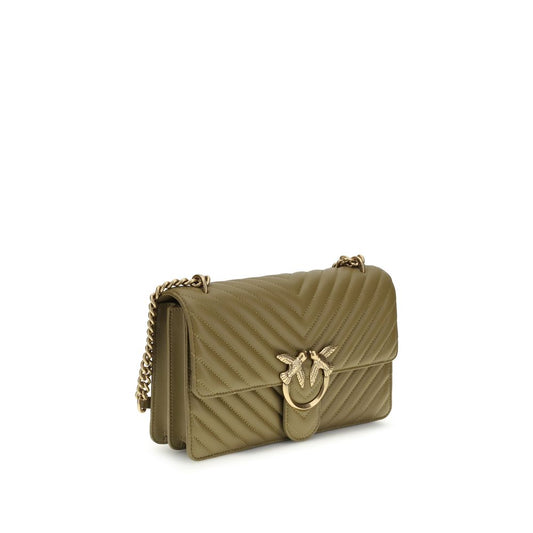 PINKO Bicolor Calf Leather Bos Taurus Shoulder Bag