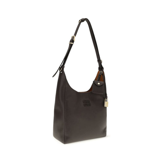 Miu Miu Brown Calf Leather Bos Taurus Backet Bag
