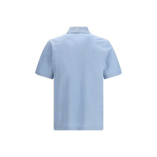 Ferragamo Blue Cotton Polo Shirt