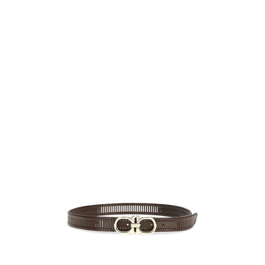 Ferragamo Brown Calf Leather Bos Taurus Regular Belt