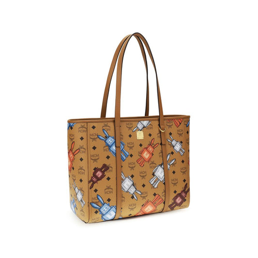 MCM Brown Fabric Shoulder Bag