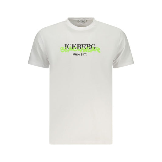 Iceberg Bianco Cotton Men T-Shirt