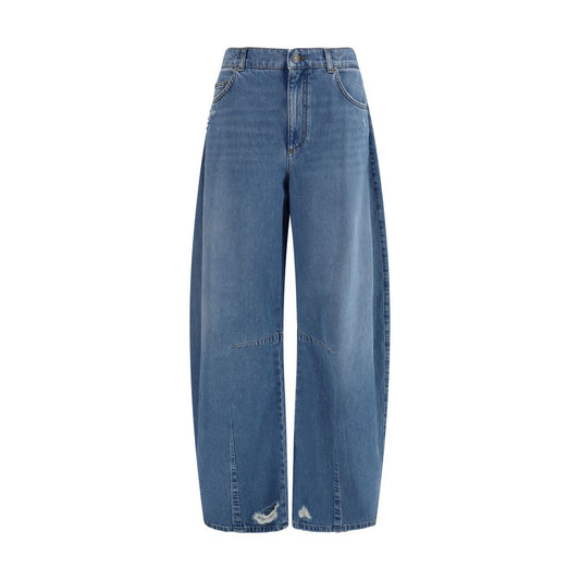 Dolce & Gabbana Blue Cotton Relaxed Fit Jeans