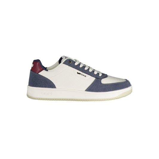 Gas White Polyester Athletic Sneakers