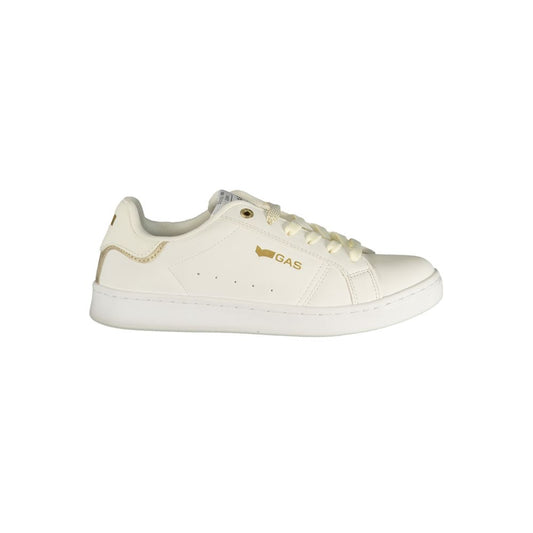 Gas White Polyester Athletic Sneakers