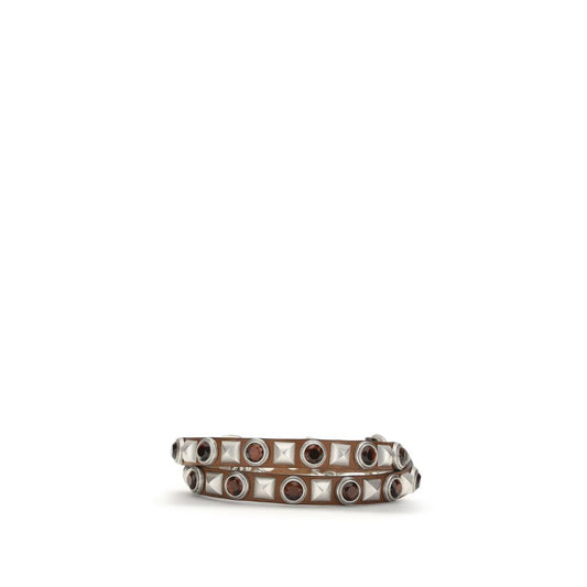Etro Brown Calf Leather Bos Taurus Regular Belt