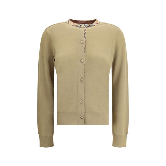 Burberry Brown Wool Cardigan