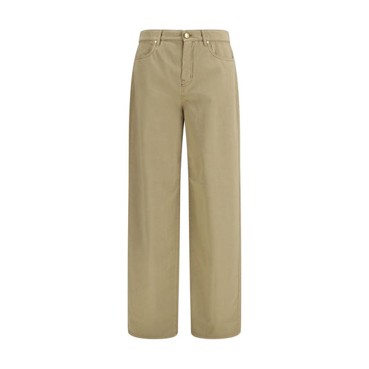Max Mara Beige Cotton Casual Pants