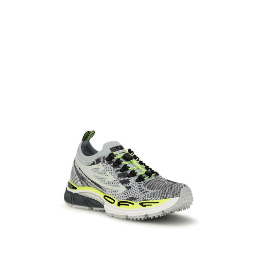 Off-White Multicolor Polyester Athletic Sneakers