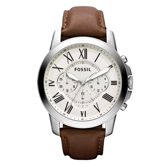 Fossil Brown Leather Dress Watch