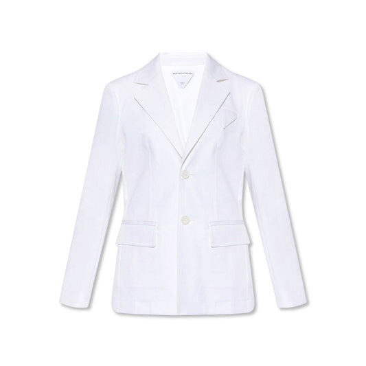 Bottega Veneta White Cotton Blazer