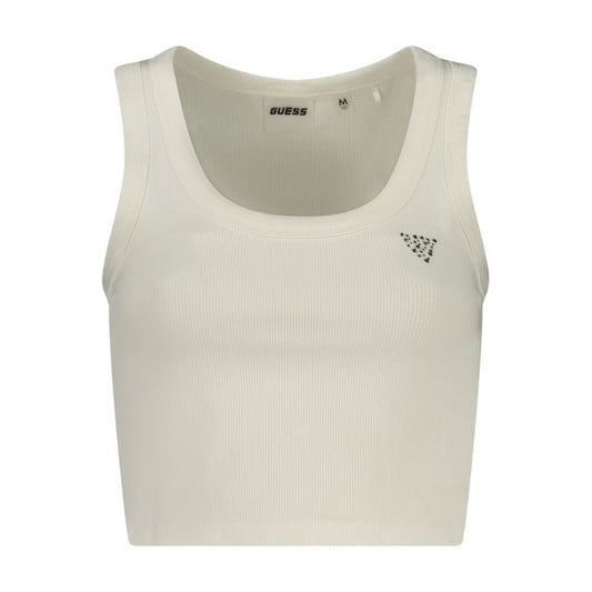 Guess Jeans Bianco Viscose Woman Tanktop