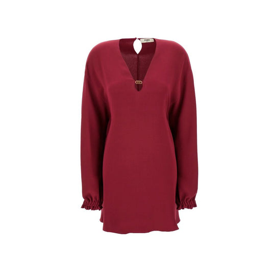 Fendi Purple Silk Casual Dress