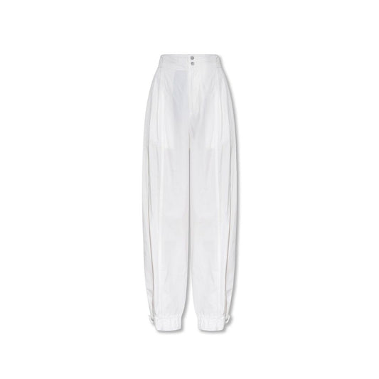 Bottega Veneta White Cotton Casual Pants