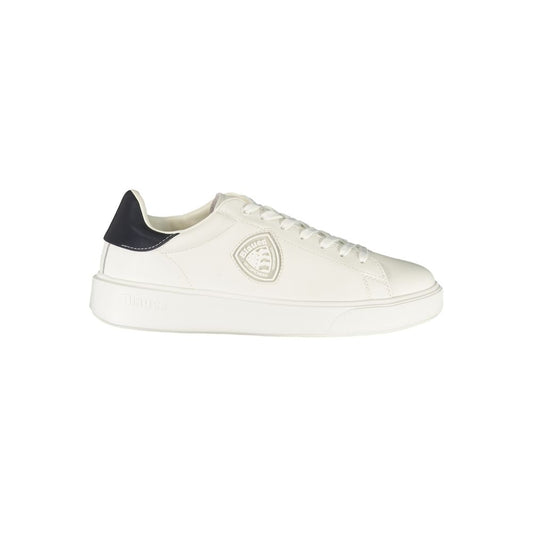 Blauer White Polyurethane Men's Sneaker