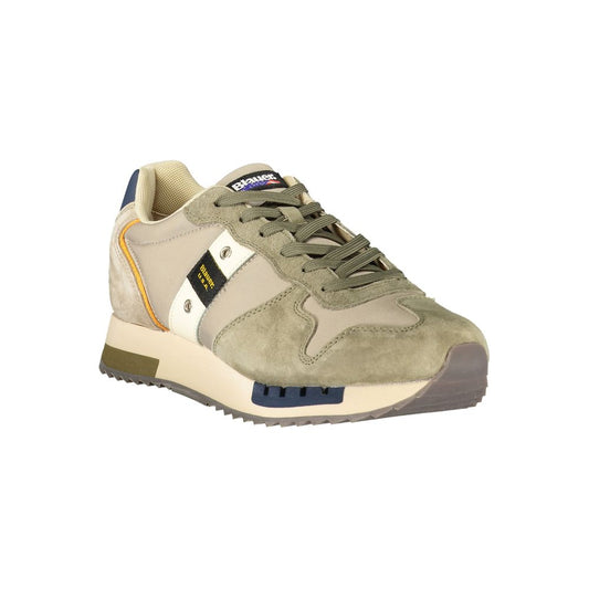 Blauer Green Polyester Athletic Sneakers