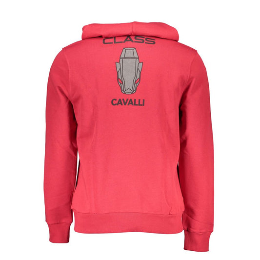 Cavalli Class Rosso Cotton Mens Sweatshirt