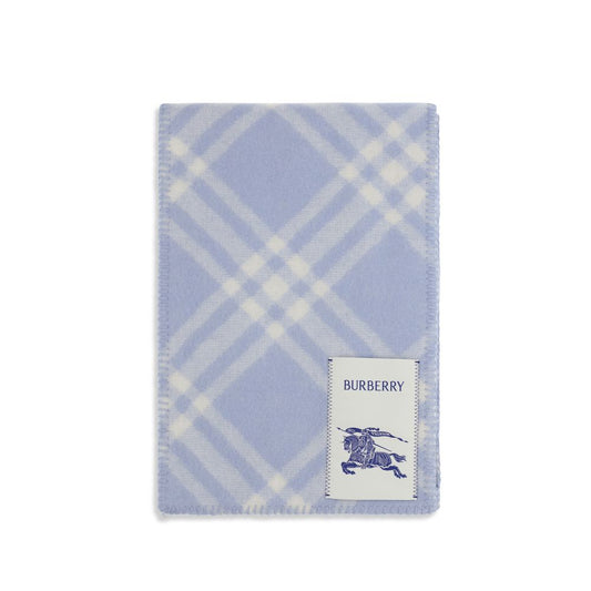 Burberry Blue Wool Oves Aries Scarf