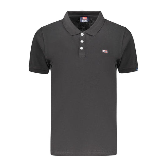 Norway 1963 Black Cotton Polo Shirt
