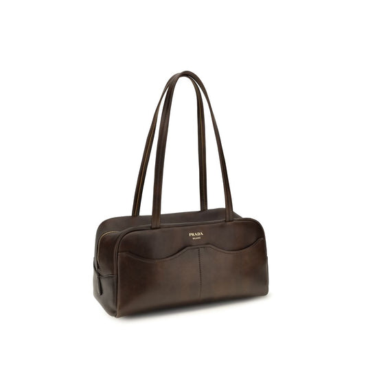 Prada Brown Calf Leather Bos Taurus Handbag