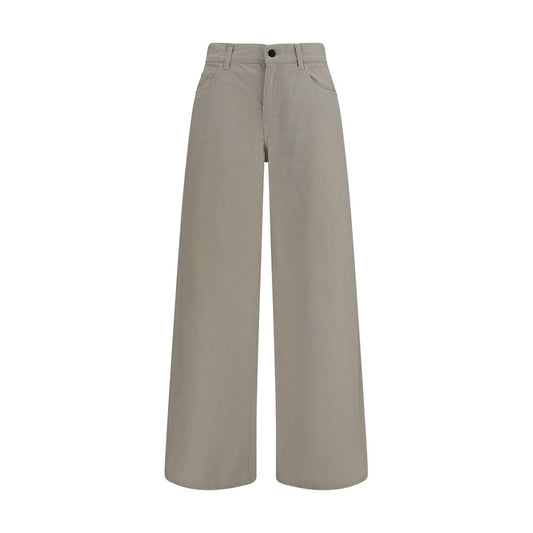 The Row Beige Cotton Relaxed Fit Jeans