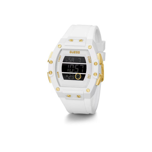 Guess White Synthetic Digital Watch