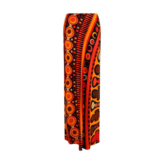 Emilio Pucci Orange Viscose Long Skirt