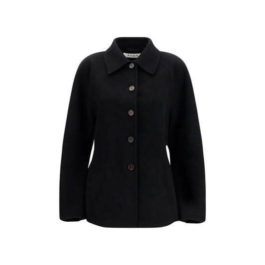 Rohe Black Wool Oves Aries Full-Length Jacket