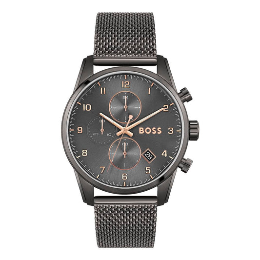 Hugo Boss Gray Stainless Steel Dress Watch