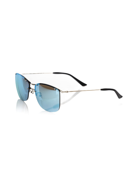 Gafas de sol Frankie Morello plateadas metalizadas para hombre