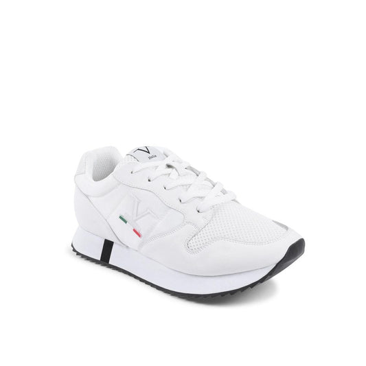 19V69 Italia White Artificial Leather Athletic Sneakers