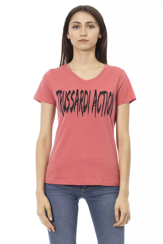Trussardi Action Pink Cotton Women T-Shirt