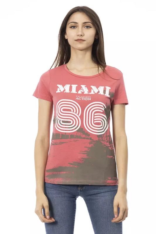 Trussardi Action Pink Cotton Women T-Shirt