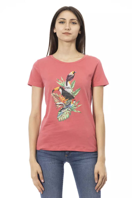 Trussardi Action Pink Cotton Women T-Shirt