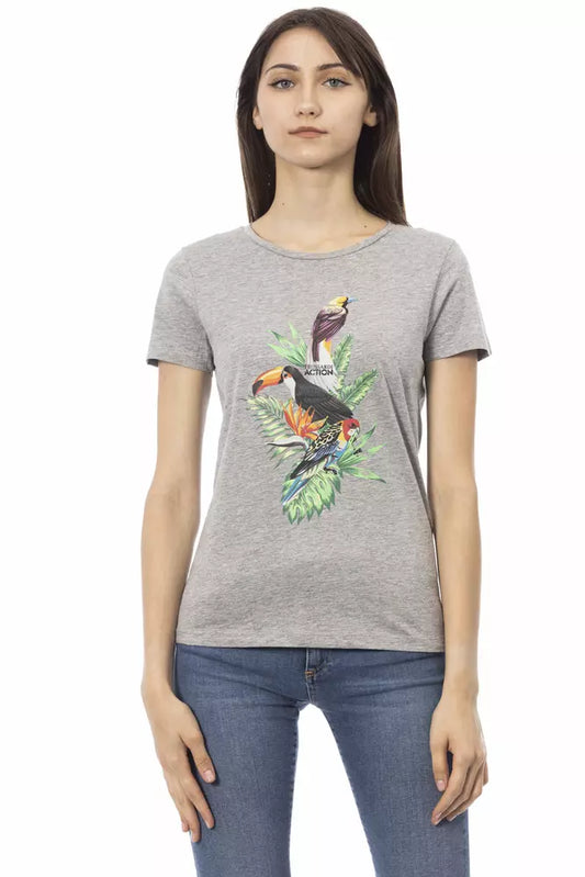 Camiseta Trussardi Action de algodón gris para mujer