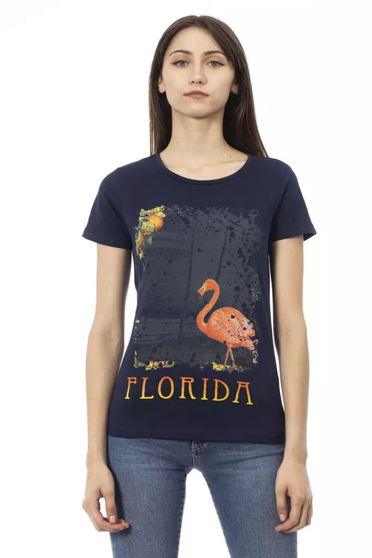 Camiseta Trussardi Action de algodón azul para mujer