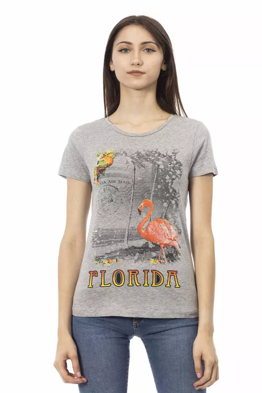 Camiseta Trussardi Action de algodón gris para mujer