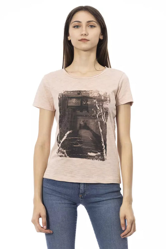 Camiseta Trussardi Action de algodón rosa para mujer