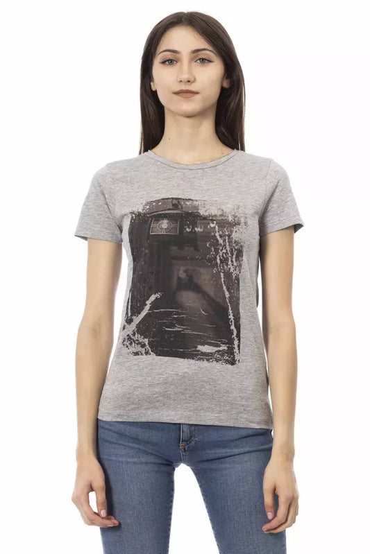 Camiseta Trussardi Action de algodón gris para mujer