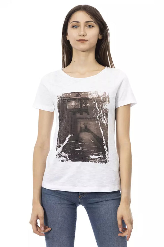 Camiseta Trussardi Action de algodón blanco para mujer